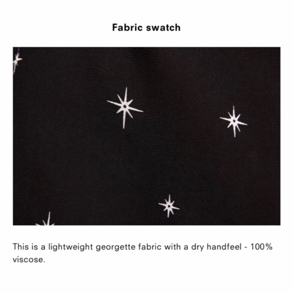 SOLD NWOT Reformation Sylvie Emersyn Midi Dress in Black Constellation Print - Picture 9 of 9